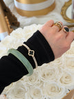 Gold Plated 14K – B003 Green Clover Tennis Bracelet