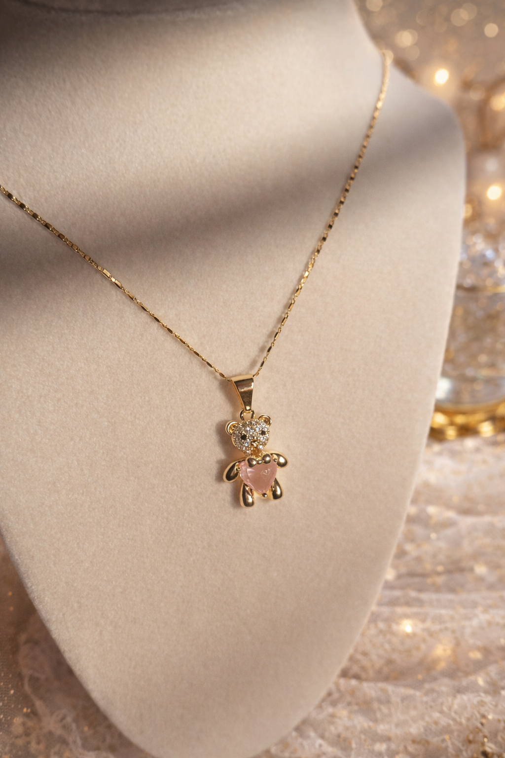 Teddy pink necklace