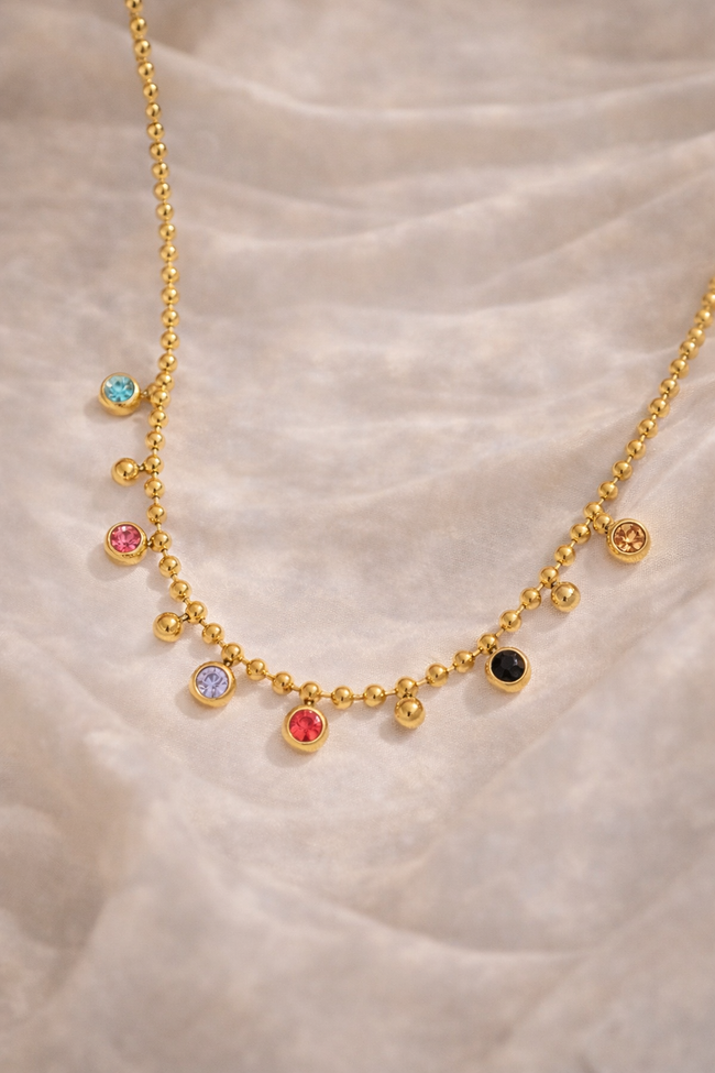 Mixed stone necklace