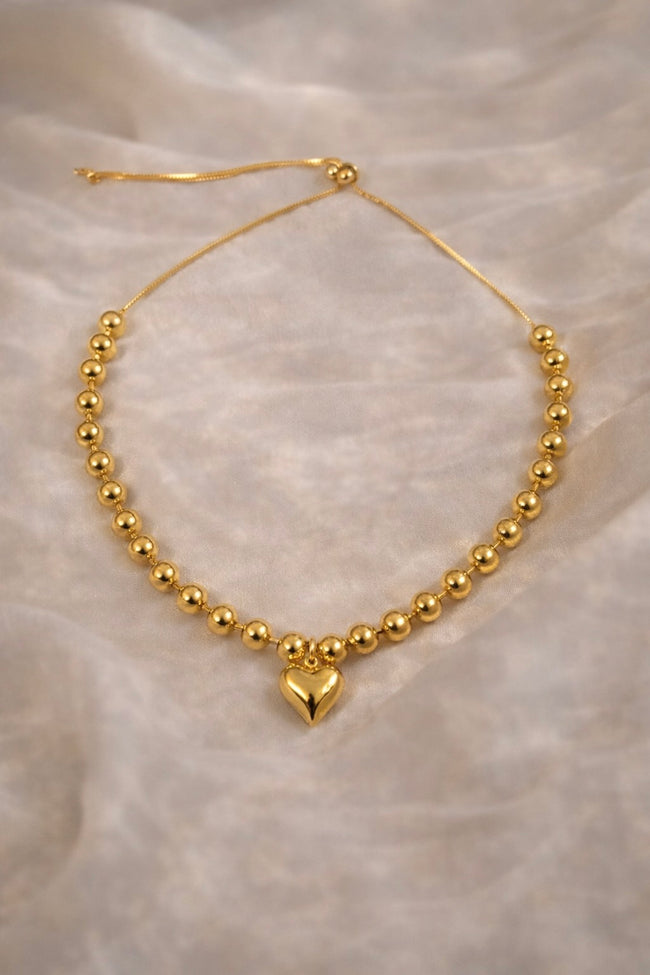 Golden hearts - chunky chain
