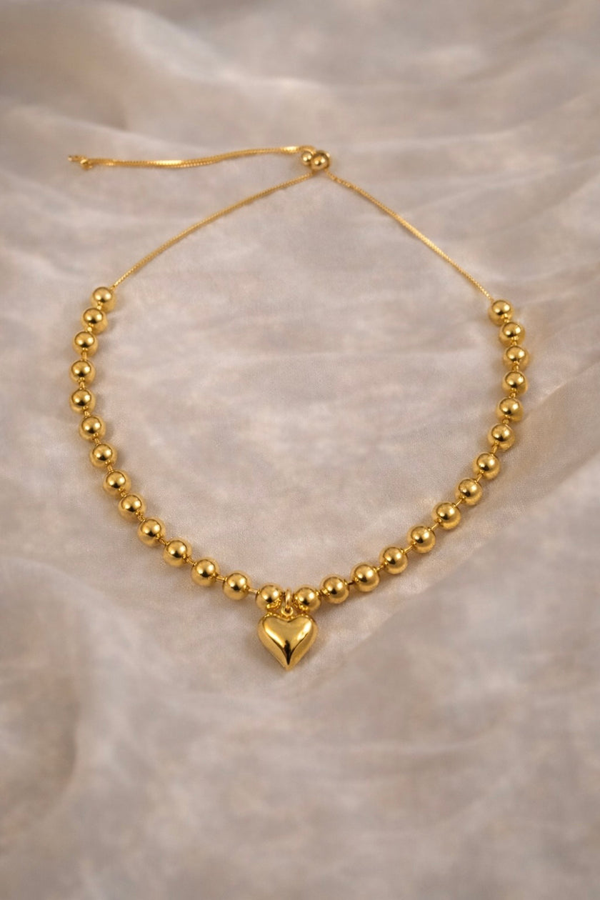Golden hearts - chunky chain