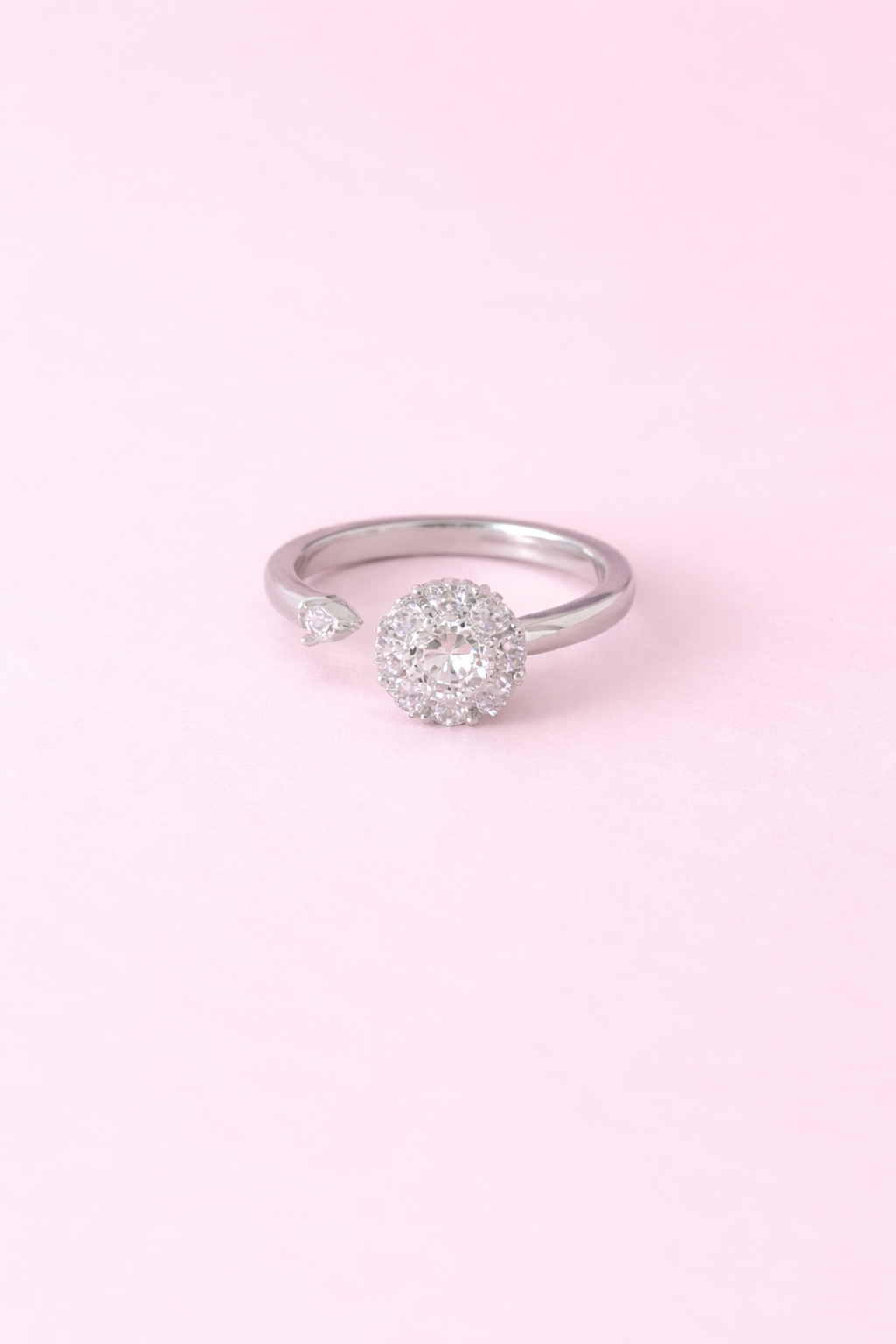 Rosette Halo Spinner Ring