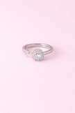 Rosette Halo Spinner Ring