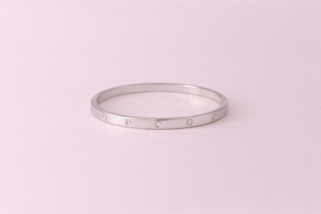Lumière Silver Bangle