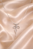 Cutie bow necklace silver