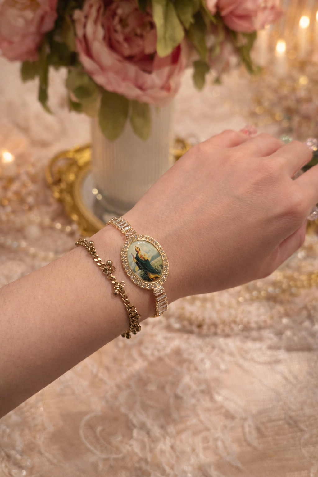 San Judas statement bracelet
