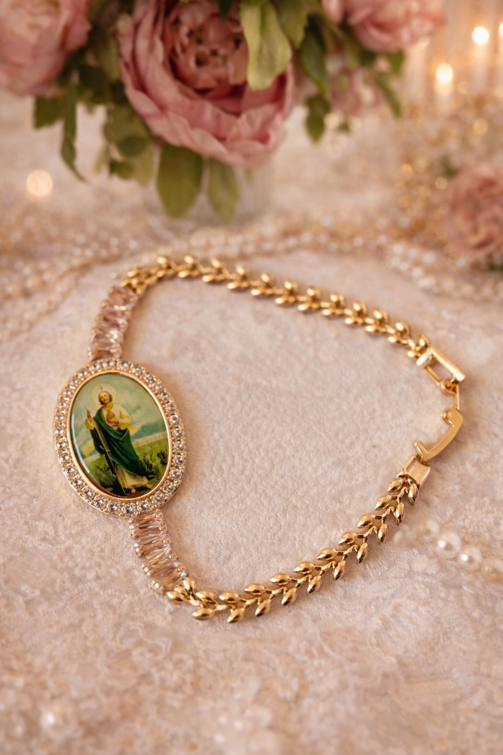 San Judas statement bracelet
